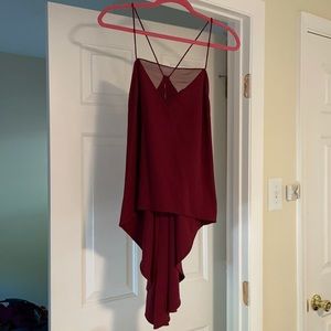 South Moon Under Maroon Tie Back Top